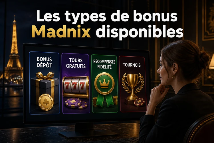 Les types de madnix bonus disponibles sur la plateforme