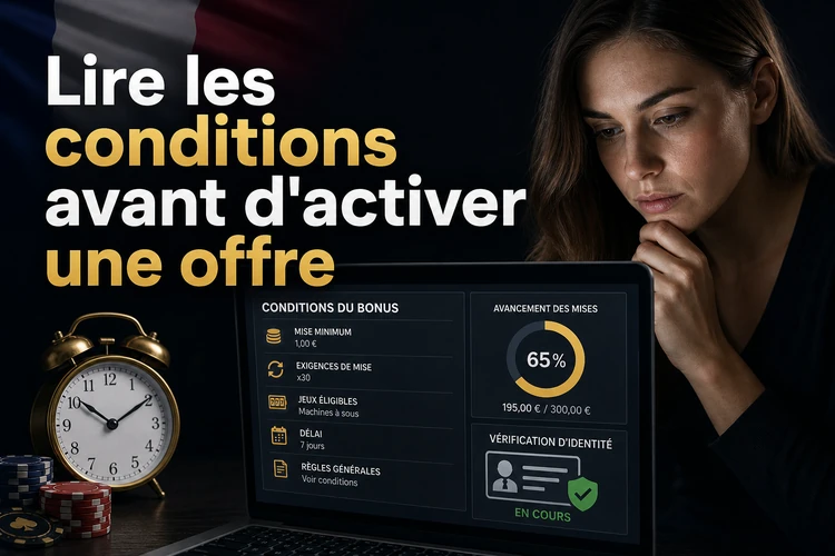 Lire les conditions avant d'activer une offre