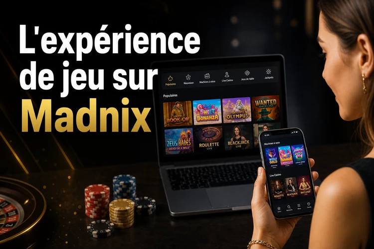 L'expérience de jeu sur le casino en ligne Madnix