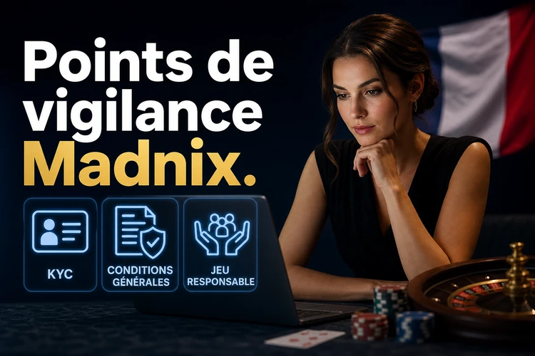 Points de vigilance avant d’utiliser madnix casino